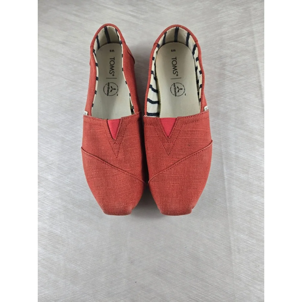 TOMS Alpargata Heritage Canvas Burnt Orange Slip On Shoes Womens 9‎ 10016520